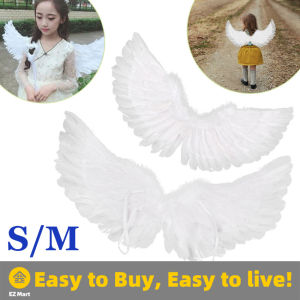【Fast Shipping】 Feather Angel Wings White Kids Childrens Adult Gift Cosplay Photography Props Party Decor for Birthday Christmas Accessories LZC-Angel-Wing