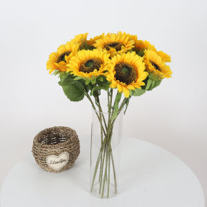 Artificial Sunflowers Stems Wedding Bouquet Outdoor Garden Party Holiday Indoor Dining Table Vase Windowsill Doorway Decorations