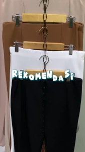 Flare Skirt Cutbray Knit Line Panjang Cod