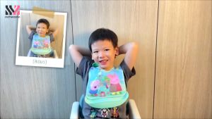 🔥 ผ้ากันเปื้อนเด็ก ลาย Peppa Pig พร้อมถาดรองถอดออกได้ กันน้ำ สายปรับระดับได้ 4 สี น่ารัก สำหรับเด็ก