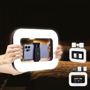 FANGTUOSI hand-held Fill Light LED Portable Atmosphere Lamp for indoor and outdoor Live Photography obile with clip phone Lights