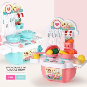 DREAMToy Mainan Masak Mini Kitchen Set Masakan Anak Mainan Dapur Anak Kitchen Set (Tidak Ada Fungsi Saluran Keluar Air)