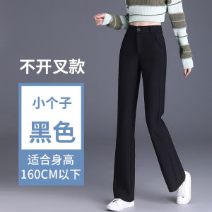 กางเกงขายาวทรงหลวมเอวยางยืดทรงหลวมสไตล์เกาหลีสำหรับผู้หญิงในฤดูหนาว สีดำ บุขนแกะ กระโปรงยาวคลุมเข่า เอวสูง ทรงหลวม ไซส์ใหญ่ แฟชั่นลำลอง