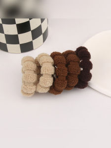 ยางรัดผมยืดหยุ่นสูงแบบหนา ไม่มีรอยต่อ 5 ชิ้น ไม่ทำลายผม รัดผมหางม้า ยางรัดผมแบบอเนกประสงค์สำหรับทุกฤดูกาล