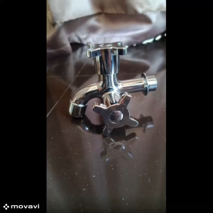 Kran Air Engkol Stainless 1/2 Inch Cabang 2 Putar Double Tembok Keran Kamar Mandi Shower Chrome