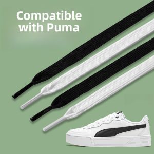 XIANZHAO | Flat Anti-Ball Men Women Puma Shoe Laces Wide White Dotted Pattern Training Shoe Ties String Laces For Running And Sports