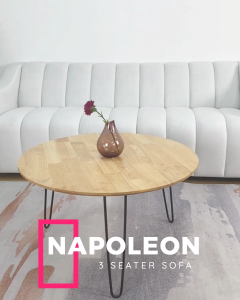 Furniture Direct NAPOLEON Pet Friendly 3 Seater Sofa-Silver