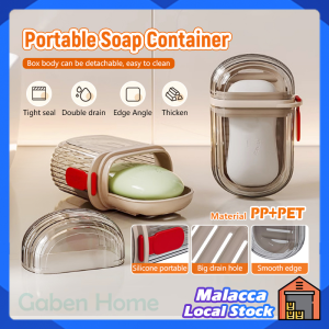 Travel Soap Box With Lid Sealed Drainable Transparent Soap Dish IPX4 Waterproof Bathroom Supplies Portable Soap Container