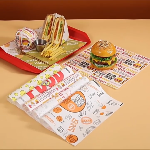 100Pcs Burger Wrapper Wax Paper Greaseproof Paper For Sandwiches French Fries Burgers Baking Food Paper Liner