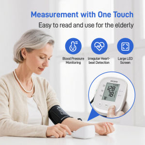 Aicare Medical Digital Blood Pressure Monitor Upper Arm Automatic Digital BP Meter Portable Pulse HR Monitor for Home Use
