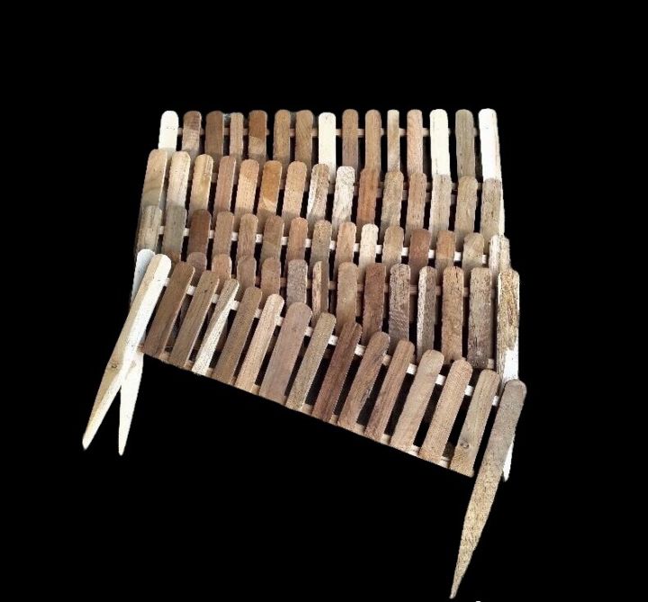 รั้วไม้สักแท้ 5 แผง ยาว 370 ซม.