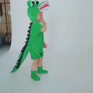 Childrens Cosplay Crocodile Jumpsuits Costume Kids Student Party Performance Alligator Plays Animal World Cartoon Dancing Dress Stage Onesie