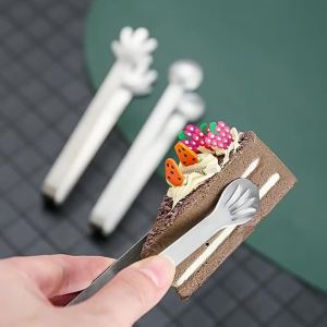 1Pc Stainless Steel Mini Food Clips For Sugar Cubes Tweezers Cute Baking Pastry Cake Decoration Candy Dessert Clips.