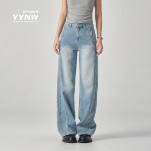 YYNW | Quần Jeans Ôm Dáng Rộng Thoáng Khí Phong Cách Retro