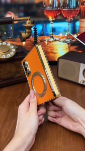 【🔥SG🔥】RICHMENTMALL Leather Magnetic Hinge Stand Holder Case For Samsung Galaxy Z Fold 8 Fold8 Front Glass Protective Film Cover