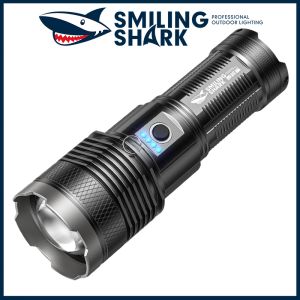 Smiling Shark SD5982 Flashlight Super Bright Zoomable Torchlight Rechargeable Waterproof for Camping Hiking Outdoors