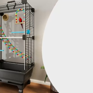 2025 Luxury Bird Cage Villa Stainless Steel Expandable 3 Layers Monsoon-Proof Design For Parrots Cockatoos Indoor Outdoor Use