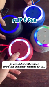 Loa Bluetooth Flip 6 RGB Âm Thanh Sống Động Bass Mạnh Đèn Led Đổi Màu Thiết Kế Mini - Bảo hành Lỗi 1 Đổi 1