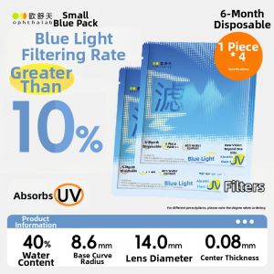OphthaLab | Blue Light Blocking Transparent Contact Lenses 6 Months Disposable 4 Pieces