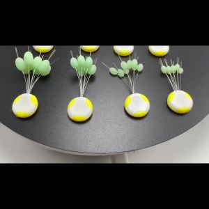 ZYZHE 40pcs/5Sets Fishing Space Beans S/M/L/XL Line Stop Space Beans Red/Luminous White Fly Fishing Large Oval Stopper