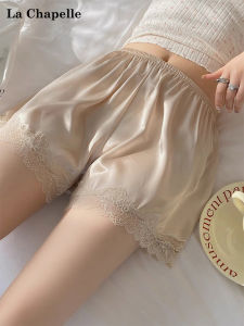 กางเกงชั้นในผ้าไหมน้ำแข็งบางๆ ทรงหลวมๆ สำหรับผู้หญิงในช่วงฤดูร้อน กางเกงขาสั้นป้องกันแสง La Chapelle ลายลูกไม้ ทรงหลวม ใส่กับกระโปรง