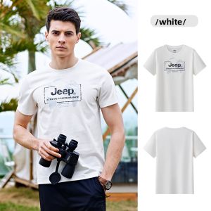 Jeep | Jeep Official Mens Skin-friendly Quick-drying Outdoor Sports T-shirt High Elastic Short Sleeve Breathable Ultra-light Round Neck