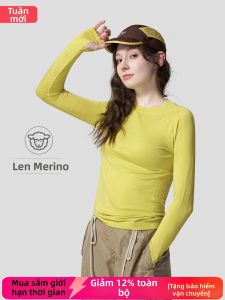 Merino Wool Tencel Quick-Dry Long-Sleeve Seamless T-Shirt