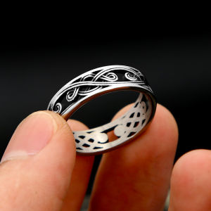 Fashion Stainless Steel Simple Viking Rings Nordic Vintage Celtic Knot Ring Man Woman Biker Amulet Jewelry Gift Dropshipping