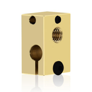 High Quality E3D V6 Volcano Aluminum or Plated Copper Brass Heat Block for PT100 HT-100K Hotend 3D Printer Extruder Heated Block