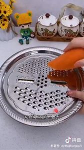 26cm (3 in 1) Multifunctional Stainless Steel Basin With Cheese Grater / Vegetable Cutter with Drain Basket