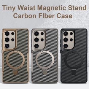 [Tương thích với Magsafe] Đế Vòng Kim Loại vô hình vỏ điện thoại chống sốc PC cứng kết cấu sợi carbon cao cấp cho Samsung Galaxy S25 UltraS25 PlusS25S24 UltraS23 UltraS22 Ultra