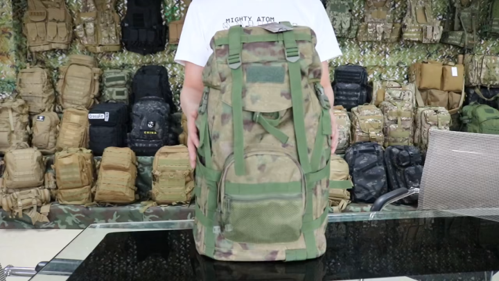🇹🇭THTOP กระเป๋าเป้ทหาร กระเป๋าทหาร 60L กันน้ำ Outdoor Camping Backpack ...