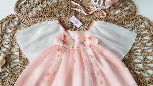 TT32 Váy công chúa Hanbok RIOKIDS cho bé gái sơ sinh mặc đi chơi thôi nôi đầy tháng Lễ Tết Trung Thu