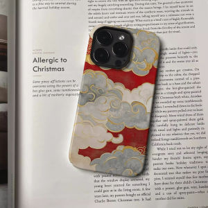 Oppo Reno Series Phone Case Eastern Aesthetic Gold Thread Embroidered Cloud Full Cover Anti-Fall Womens Cartoon Design Protective Shell