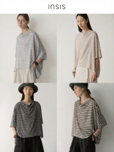 INSIS FEMME | Flax Summer Vintage Striped Irregular Hem Blouse