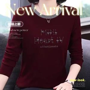 QIAOXIZI | Cotton Loose Fit Large Size New Style Spring Autumn Womens Long Sleeve T-shirt