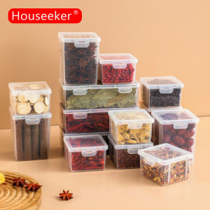 Houseeker niêm phong gia vị lưu trữ hộp niêm phong sub-bao bì Hạt tiêu lọ gia vị lật thực phẩm tủ lạnh Organizer container bao bì trường hợp