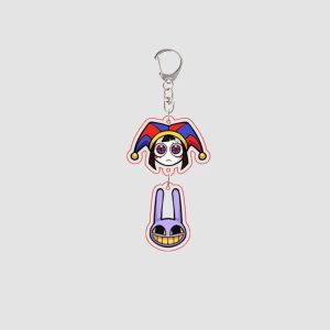 Bandai | Móc Khóa Acrylic 5CM Anime TADC Pomni Jax Ragatha Gangle Zooble Kinger Phụ Kiện Ba Lô Quà Tặng Lễ Hội Sáng Tạo Dành Cho Người Lớn