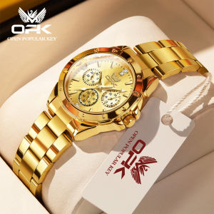 OPK Jam Tangan Wanita Dewasa Terbaru 2024 Tahan Air Asli Korean Kasual Stainless Steel Quartz Luminous Jam Tangan Cewek