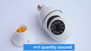 DOSEN 1080P Bulb LED CCTV camera connect to cellphone with voice 360 Degree Panoramic wireless Wifi Light Bulb HD Security IP Night Vision Hidden Security Camera for house monitor phone V380 Pro App