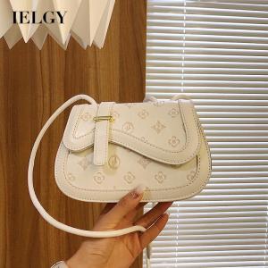 IELGY womens embossed texture messenger saddle bag