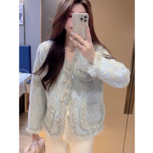 เรียบหรู Lady Style Small Fragrance Wind เสื้อแจ็คเก็ต ผู้หญิง สินค้าใหม่ นุ่ม หวาน กระดุมเดียว หลากหลาย Elegance เสื้อท่อนบน ผ้าฝ้าย 100%