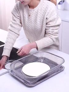 Keranjang Saringan Stainless Steel & Nampan Peniris Minyak