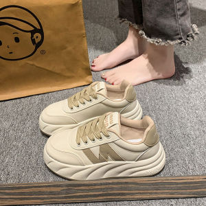 Korean version of the popular little white shoes womens summer 2024 new thick-soled lace-up ins trendy sports and leisure versatile board shoes