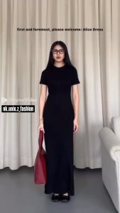 INNER DRESS SLIMFIT BODYCON LENGAN PENDEK-INNER RAJUT SEHARI-HARI