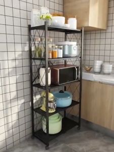 **ราคาพิเศษ**ชั้นวางของ DIY 3-5 ชั้น เหล็กอเนกประสงค์ มีตัวล็อคล้อ ชั้นเหล็กวางของ ชั้นวางพับได้