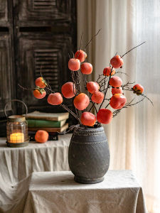 Chinese Style Living Room Dining Table Decoration Simulated Hawthorn Ornaments Lucky Fruit Artificial Flowers Indoor Decor