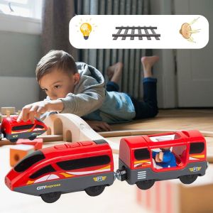 UFANSM Childrens Toys Design Compatible With Brio Battery Operated Wooden Train Track Toys Train