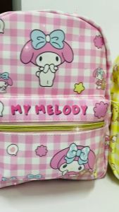 iSchoolDy Kids Cartoon My Melody Kuromi Mini PU Casual Bag Cartoon Backpack Mini Beg Kartun 库洛米美乐蒂小背包