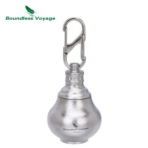 กล่องใส่ยาไทเทเนียมกันน้ำ Boundless Voyage น้ำหนักเบาและกะทัดรัด พร้อมพวงกุญแจและแหวนซีลเสริม Ti9006O